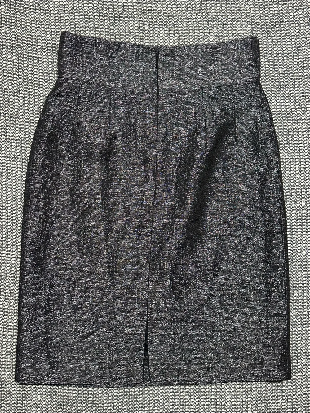 ANTONIO MELANI Metallic Charcoal Pencil Skirt
